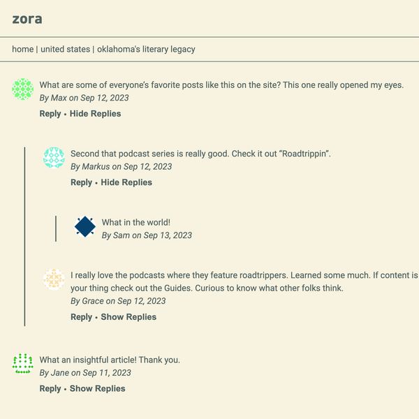 screenshot of a comments section within a blog post on the Zora theme Shopify demo store