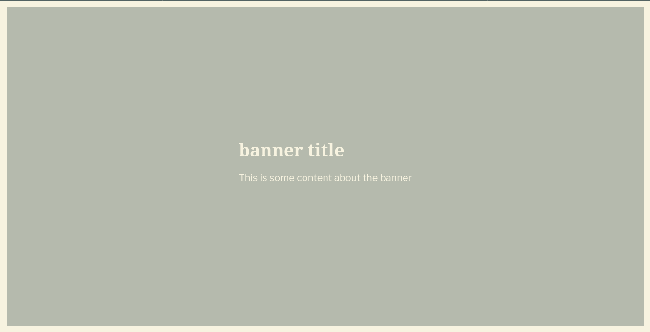 screenshot of the banner section in the zora Shopify theme